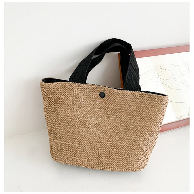 Personalized Bridesmaid Beach Bag Straw Handbag