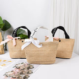 Personalized Bridesmaid Beach Bag Straw Handbag