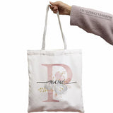 Personalized Bridesmaid Tote Bag Maid of Honor Name Handbag Wedding Shoulder Bag