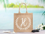 Personalized Burlap Tote Bag - Bride Beach Tote Bag - Bridesmaid Gift