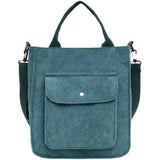 Personalized Corduroy Shoulder Bag with Monogram, Handbag for Shopping