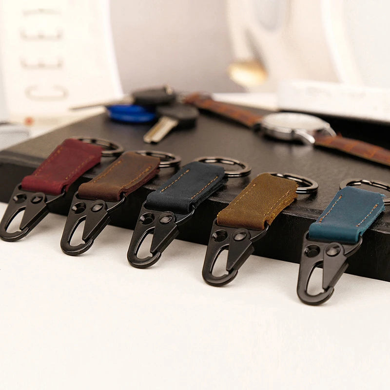 Men'S Keychain Vintage Leather Car Keychain