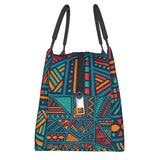 African Pattern Lunch Bag Insulated Cooler Office Travel Lunchbox