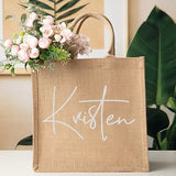 Personalized Bridesmaid Beach Tote Bags