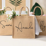 Personalized Bridesmaid Beach Tote Bags