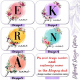 Personalized Flower with Name Makeup Bags Bridesmaid Bag Mother Wedding Birthday