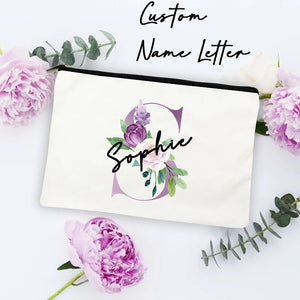 Custom Name Makeup Bag for Bridesmaid Gift