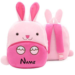 Cartoon Animal Plush Backpack for Toddlers, Rabbit Design