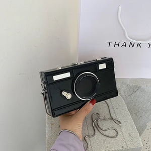 Camera Shape Clutch Nubuck Shoulder Bag Mini Messenger Bag Purse