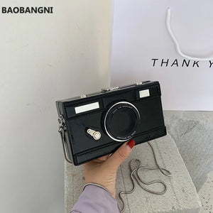 Camera Shape Clutch Nubuck Shoulder Bag Mini Messenger Bag Purse