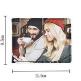 Personalized Double Photo Men Wallet - Two Pictures Gift for Him