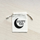Eid Mubarak Drawstring Pouch Fabric Bag Kids Money Pouch 10x14cm