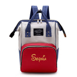 Personalized Embroidered Baby Backpack Travel Mommy Bag Stroller