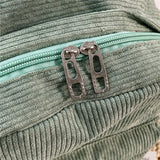 Custom Embroidered Corduroy Travel Bag Student Backpack