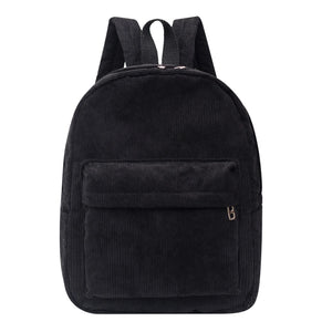 Custom Embroidered Corduroy Travel Bag Student Backpack