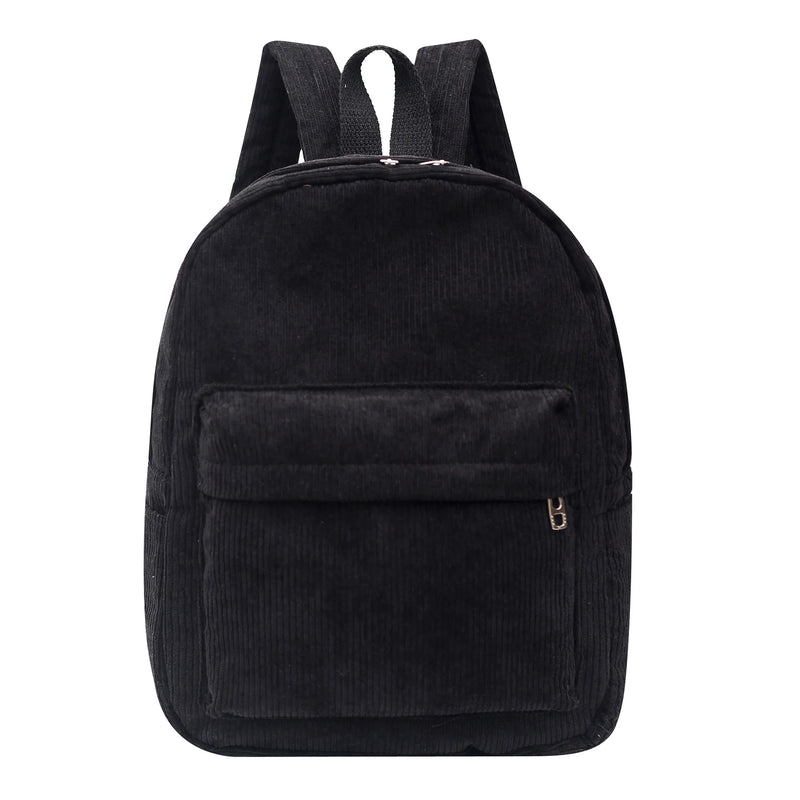 Custom Embroidered Corduroy Travel Bag Student Backpack