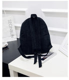 Personalized Embroidered Corduroy Travel Bag Student Backpack
