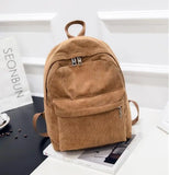 Personalized Embroidered Corduroy Travel Bag Student Backpack