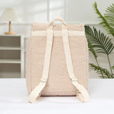 Embroidered Lambs Fleece Backpack for Women