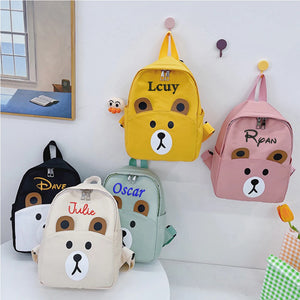 Personalized Embroidery Backpack with Any Name - Bear Shaped Shoulder Bags