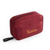 Personalized Embroidery Cosmetic Storage Bag Portable Waterproof Makeup Bag