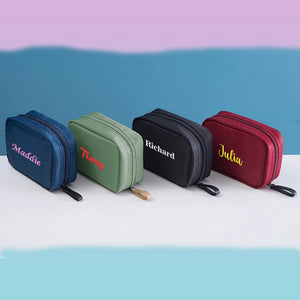 Personalized Embroidery Cosmetic Storage Bag Portable Waterproof Makeup Bag