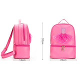 Kids Dance BackBag Ballerina Pink Duffel for Ballet Class