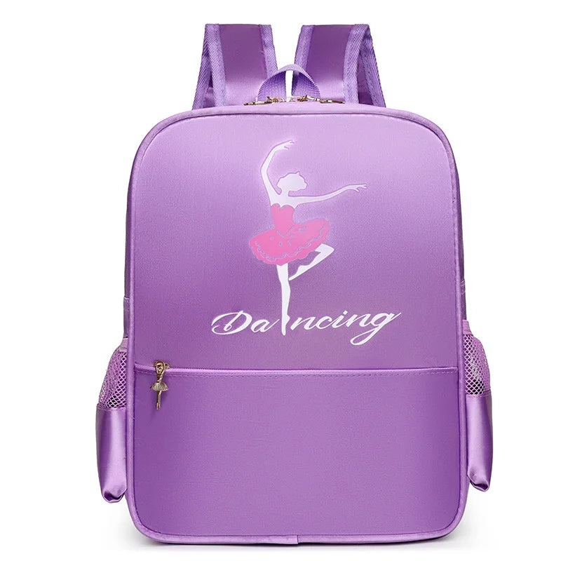 Ballerina Pink Duffel for Ballet Class with Crossbody Name Embroidery