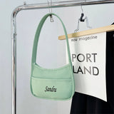Personalized Embroidery Messenger Bag Women's Literary Bag