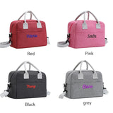 Personalized Embroidery Insulated Lunch Bag Waterproof Lightweight High Capacity