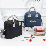 Personalized Embroidery Insulated Lunch Bag Waterproof Lightweight High Capacity