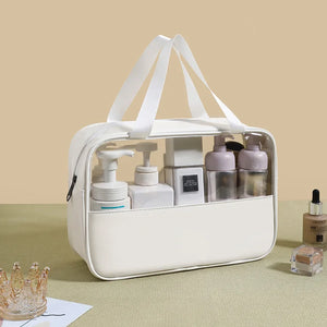 Personalized PVC Translucent Cosmetic Bag Large Capacity