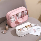 Personalized PVC Translucent Cosmetic Bag Large Capacity