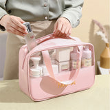 Personalized PVC Translucent Cosmetic Bag Large Capacity