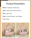 Personalized PVC Translucent Cosmetic Bag Large Capacity