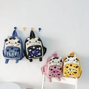 Personalized Embroidery Toddler Cows Backpack Kids Bag Back to School