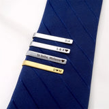 Custom Engraved Stainless Steel Tie Clip for Men - Personalized Wedding Gift