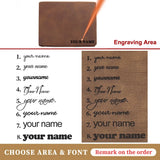 Personalized Men's PU Leather Laser Name Wallet