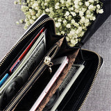 Personalized Two Picture Photo Zipper Long Wallet for Women Men