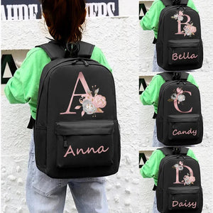 Personalized Girls School Bags Letter with Name Print Backpack