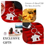 Personalized Family Name Engraved House Keychain