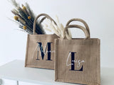 Personalized Jute Bag for Mom Bridesmaid Beach Bags Junior Tote Bag