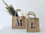 Personalized Jute Bag for Mom Bridesmaid Beach Bags Junior Tote Bag