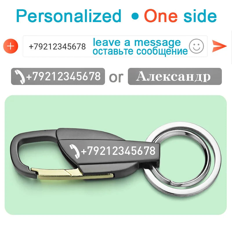 Personalized Lettering Keychain Men Key Chain Holder K372B