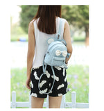 Personalized Mini Backpack Name Girl's Rucksack Bow Ears Daycare Travel Bag