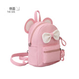 Personalized Mini Backpack Name Girl's Rucksack Bow Ears Daycare Travel Bag