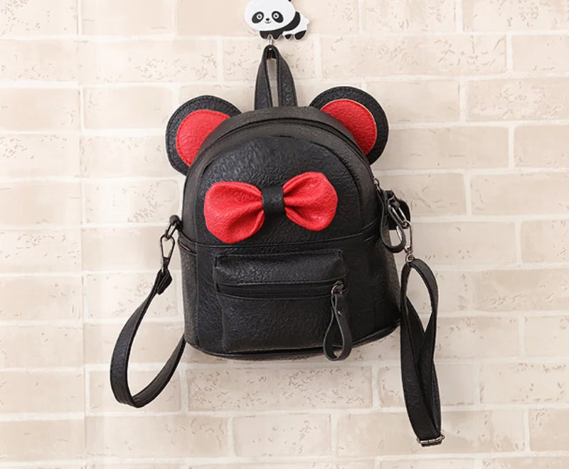 Personalized Mini Backpack Name Girl's Rucksack Bow Ears Daycare Travel Bag