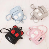 Personalized Mini Backpack Name Girl's Rucksack Bow Ears Daycare Travel Bag