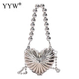 Mini Shell Shoulder Crossbody Bag with Metal Alloy Chain