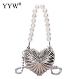 Mini Shell Shoulder Crossbody Bag with Metal Alloy Chain